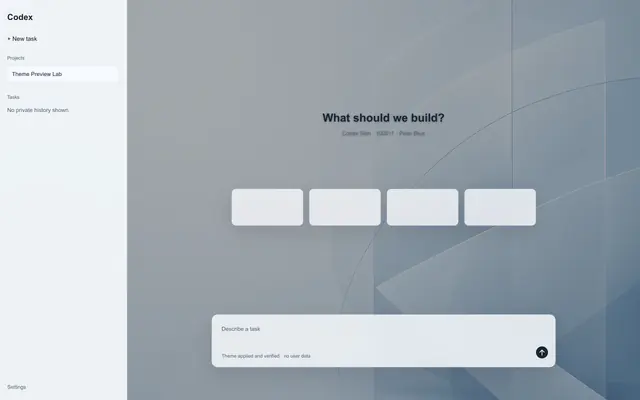 Polar Blue theme preview